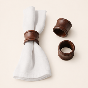 Lot d'anneaux de serviette en bois d'acacia faits à la main pour mariage, banquet, décoration de table, porte-serviettes en bois pour fournitures de restauration hôtelière - Product Image 6