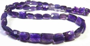 Cuentas de amatista púrpura natural de alta calidad de Gems Valley, hilo de 16 pulgadas, cuentas facetadas de amatista brasileña de 7-11 mm, forma baguette - Product Image 3