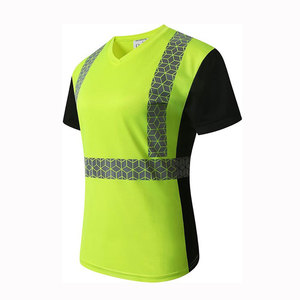 เสื้อยืดเซฟตี้ผู้ชาย Econex Sports สีน้ำเงินสะท้อนแสง ป้องกันรอยยับ แห้งเร็ว มองเห็นได้ชัดเจน สำหรับงานตรวจสอบด้วยเครื่องตรวจจับเข็ม - Product Image 4