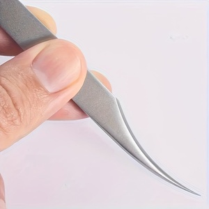 Pinzas para Extensión de Pestañas con Punta Curva, Aplicador Profesional de Pestañas, Herramienta de Aislamiento de Maquillaje de Acero Inoxidable - Product Image 6