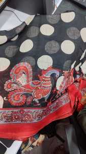 Sari de poliéster estampado elegante para mujer, sin arrugas, de secado rápido, informal, para fiesta, estilo étnico, atuendo drapeado, para todas las estaciones, ropa tradicional, translúcido. - Product Image 4