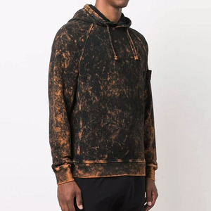 Sweat à capuche délavé pour homme, en jersey 100% coton épais de qualité supérieure, tissu personnalisé, look vintage élégant, coutures durables, confortable - Product Image 4