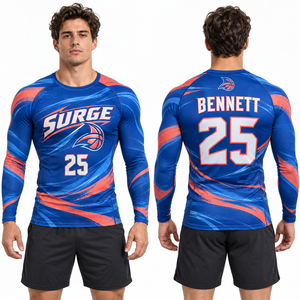 T-shirt de compression à manches courtes avec logo d'équipe personnalisé, couche de base athlétique extensible, vente en gros OEM, faible MOQ, commandes en gros, vêtements de sport et fitness - Product Image 3