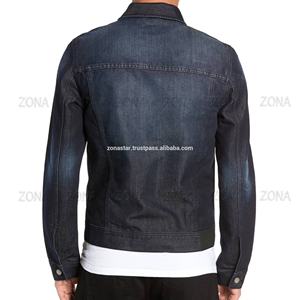 Vente en gros OEM vestes d'hiver confortables et stylées pour hommes taille plus jeans en denim délavé camionneur vestes en coton Street Wear jeans - Product Image 6