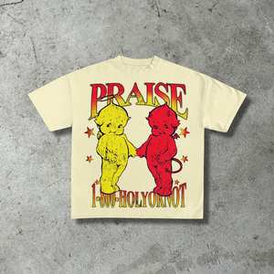 Camisetas con Logotipo Personalizado del Fabricante, Camisetas Vintage Unisex con Estampado Gráfico, Camisetas de Algodón Grueso, Camisetas Extra Grandes para Hombre - Product Image 2