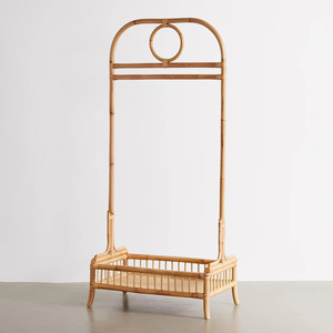 ราวแขวนเสื้อผ้าหวายราคาดีที่สุด ข้อเสนอสุดคุ้ม ราวแขวนเสื้อผ้าธรรมชาติ ราวจัดระเบียบเสื้อผ้า - Product Image 5