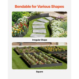 Set di 3 Bordure da Giardino in Acciaio Antiruggine 40 X 8, Flessibili e Resistenti - Product Image 4