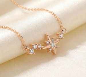 Pendentif en zircon, collier en argent sterling 925 fait main avec pierres précieuses, bijoux bohèmes élégants, cristal étincelant, cadeau pour femme - Product Image 1