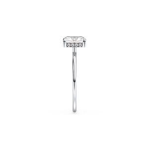 Anillo de moissanita REYES en oferta, corte radiante, 1.04 quilates, VVS, para mujer, plata de ley 925, chapado en oro blanco de 14K y rodio. - Product Image 6