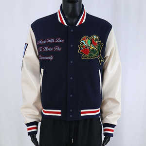 Chaquetas Varsity con Botones a Presión y Bordados, Estilo Universitario, Puños Acanalados, Chaqueta Varsity con Trabajo en Chenille, Chaqueta de Béisbol Letterman - Product Image 5