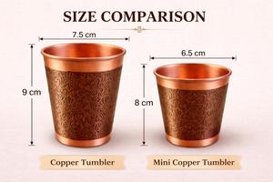 Eco-friendly Handmade Country Copper High End Quality Sticker <b>Enamel</b> Coated Short <b>Cup</b> Home Wine Wedding Use Uttar Pradesh ANAM - Product Image 3