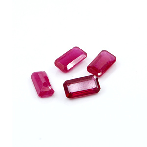 Rubis naturels de Bangkok, octogones calibrés 5x10mm, pierres précieuses de rubis naturelles facettées pour la fabrication de bijoux, prêtes à l'emploi - Product Image 1