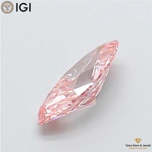 เพชร CVD ผลิตในห้องปฏิบัติการ พร้อมใบรับรอง IGI น้ำหนัก 1.00 กะรัต สีชมพูสดใส ระดับความสะอาด VS2 รูปทรงมาร์คีส์ สำหรับเครื่องประดับหรูหรา - Product Image 4