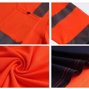 Wholesale rate Men and Women Outdoor <b>Construction</b> Short Sleeve Hi Vis T Shirt High Visibility T Shirt Reflective <b>Work</b> Tee for - Product Image 3