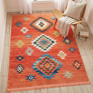 Tapis de sol en jute rayé naturel avec motif tribal pour une décoration organique moderne, côtière, scandinave et Wabi Sabi - Product Image 3