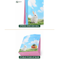 Sachets personnalisés en aluminium imprimé avec fermeture éclair refermable pour aliments pour animaux de compagnie (chats, chiens, cochons d'Inde, lapins)