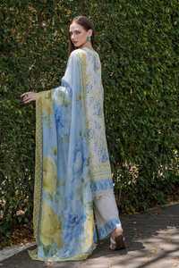 Robe Salwar Kameez décontractée pour femmes musulmanes, en coton pur, avec dentelle brodée violette et boutons, style pakistanais, pour l'été - Product Image 3