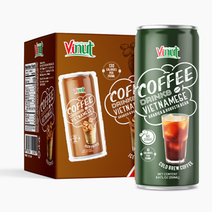 Café infusé à froid 250 ml 8.45 floz VINUT 24 canettes carton peut non OGM sans produits laitiers sans gluten OEM ODM marque privée échantillon gratuit - Product Image 1