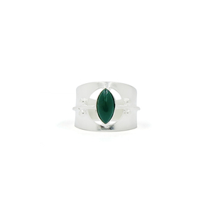 Green Onyx Marquise Gemstone <b>Ring</b> Silver Plated Brass <b>Statement</b> <b>Ring</b> Handmade Openwork Cocktail <b>Ring</b> Wholesale Jewelry - Product Image 2