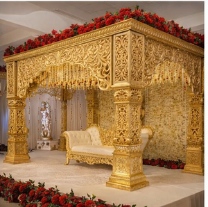 Mandap Indio Tradicional para Salones de Boda en EE. UU., Conjunto de Mandap Manavarai para Bodas del Sur de la India, Mandapam Kalyana Tradicional en Oferta en EE. UU. - Product Image 4