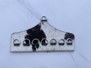 New Arrival Handcrafted Brass Genuine Cowhide Leather Luxury Wild Scarf Rag Holder Wall <b>Hook</b> <b>Kitchen</b> Towel Organizer Hanging - Product Image 6