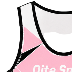 Traje de Competición de Remo Rosa, Negro y Blanco para Hombre, Uniforme de Competición sin Mangas, Singlet de Alto Rendimiento, Personalizado, Venta al por Mayor para Equipos - Product Image 4