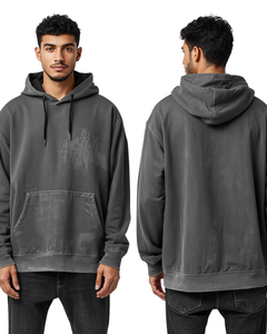 เสื้อฮู้ดดี้ผู้ชายสไตล์วินเทจทรงโอเวอร์ไซส์ ผ้าฝ้ายพรีเมียม - Product Image 3