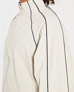 Windbreaker Retro <b>Women's</b> Plus Size Solid White Summer Track <b>Jacket</b> Jogger Set <b>Lightweight</b> Eco-Friendly Breathable - Product Image 4