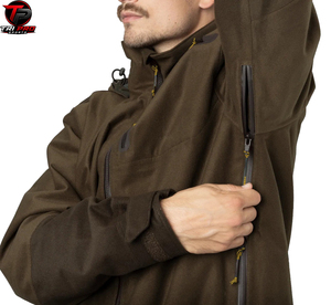Veste Softshell à Capuche Imperméable pour Hommes TriPro Sports, Fermeture Éclair Intégrale, Multi-Poches, Performance pour la Chasse, la Randonnée et le Camping - Product Image 5