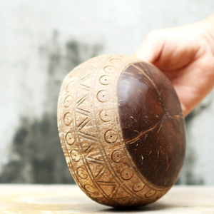 ชามมะพร้าวธรรมชาติ เป็นมิตรกับสิ่งแวดล้อม ย่อยสลายได้ ทำด้วยมือ สำหรับเสิร์ฟสลัด สมูทตี้ ซุป ของหวาน อาซาอิ ขายส่ง เวียดนาม - Product Image 1