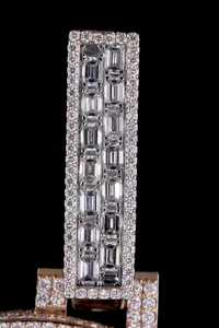 Colgante de Plata de Ley 925 con Letra Inicial Personalizada, Colgante con Nombre de Diamante Moissanite VVS, Colgante Hip Hop con Incrustaciones de Diamantes - Product Image 3
