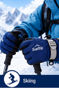 Saffili Snow Gloves, Snowboarding Gloves, Ski Gloves, Waterproof Winter Gloves, Windproof Snow Gloves, Warm Thermal Gloves, - Product Image 4