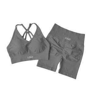 Conjunto de Yoga de Moda para Mujer con Logotipo Personalizado, Sujetador Deportivo, Leggings Largos, Ropa Deportiva Ligera de Secado Rápido - Product Image 4