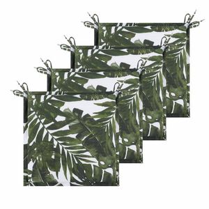 4pcs 15\" X 15\" Outdoor Patio <b>Chair</b> <b>Pads</b> Replacement Seat Cushions Ties for Dining Gardens Quality Outdoor Pillows Cushions - Product Image 1