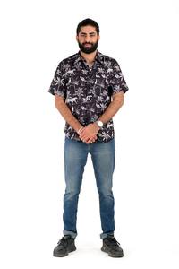 Camisa de algodón para hombre, estampada a mano, de manga corta, suave, de diseñador, para fiesta, de manga larga. - Product Image 3