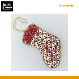 Vendedor Confiable que Vende Adornos Navideños Colgantes Hechos a Mano y Bordados, con Cuentas, de 11 cm de Largo, para Decoración - Product Image 3