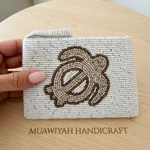 Top quality Beaded Coin <b>Purse</b> Mini Zipper Pouch Wrist Strap Bohemian Handmade <b>Cute</b> unique pouch Eye Pattern Female Daily Use - Product Image 6