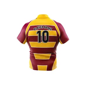 Breathable Cotton Rugby Jersey <b>Polo</b> Fit with Rugby Uniform Set for Team Sports Team Wear Rugby Jersey - Product Image 5