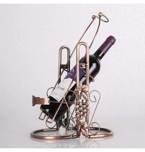 ชั้นวางไวน์ทองเหลืองโบราณลายองุ่น ที่วางขวดโลหะสำหรับตกแต่งบ้าน - Product Image 5