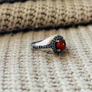 Trendy wholesale Fashion Carnelian Brass <b>Ring</b> Solitaire <b>Ring</b> Silver Plated Vintage Tribal <b>Ring</b> <b>Statement</b> Handmade Bulk <b>Ring</b> - Product Image 5