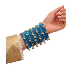 New Arrival Professional Handcrafted Silver Plated Pearl Kashmiri Ghungaro <b>Bangles</b> Churiyan Sets Trendy <b>Indian</b> Wedding - Product Image 1