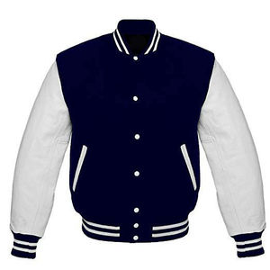 Veste universitaire pour homme, noire et or, manches en cuir PU, col rabattu, fermeture boutonnée, vêtement décontracté pour l'automne - Product Image 5