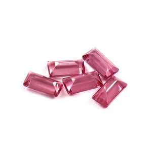 Granat Rhodolite Naturel 5x10MM Coupe Baguette Facettée Calibrée Pierre Précieuse Certifiée pour Fabrication de Bijoux Fournisseur en Gros - Product Image 2