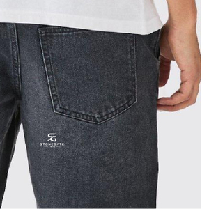 Shorts en jean décontractés pour hommes, en coton délavé, longueur genou, bords déchirés, poches, style streetwear d'été 2026 - Product Image 5