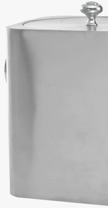 Seau à glace carré moderne en acier inoxydable avec couvercle, seau à glace haut de gamme en acier brossé pour vin et whisky, accessoires de bar - Product Image 2