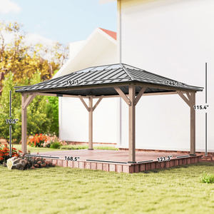 Abri de jardin extérieur avec auvent pour patio, gazebo ou pergola, avec visibilité améliorée - Product Image 5