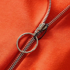 Vêtements décontractés d'été pour femmes, sweats à capuche à fermeture éclair quart de tour, vente en gros, style punk à épaules tombantes pour femmes - Product Image 3