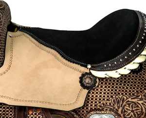 Selle Western Anglaise en Cuir Véritable NOUVEAUTÉ - Siège Confortable 100% Cuir Noir Personnalisable - Fabriquée en Inde - Product Image 4