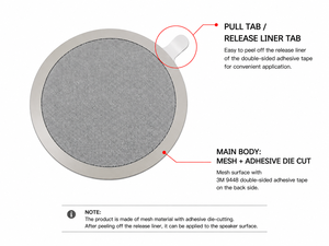 Malla Acústica para Altavoces con Corte Personalizado, con Adhesivo 3X 9448, SAATX Acoustex para Filtro Antipolvo de Altavoces o Marcas IT/JP/DE - Product Image 5