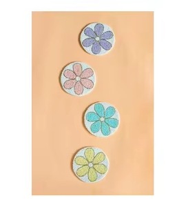 CRYSTAL CRAFT Handmade Glass <b>Beads</b> <b>Coaster</b> Seed <b>Beads</b> Tableware Mat Artisan Embroidery Custom Logo Eco Custom Color Custom Size - Product Image 4